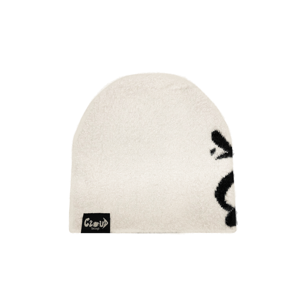 “Cloudtag” Reversible Mohair Beanie