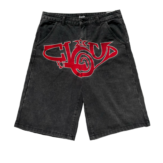 CLOUDTAG BLACK/RED JORTS