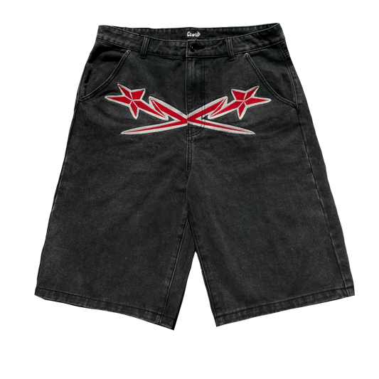 CYBERCLOUD BLACK/RED JORTS