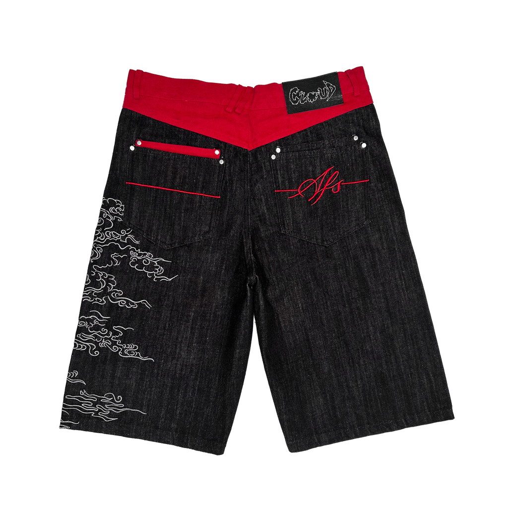 "Crimson Wind" Raw Denim Jorts