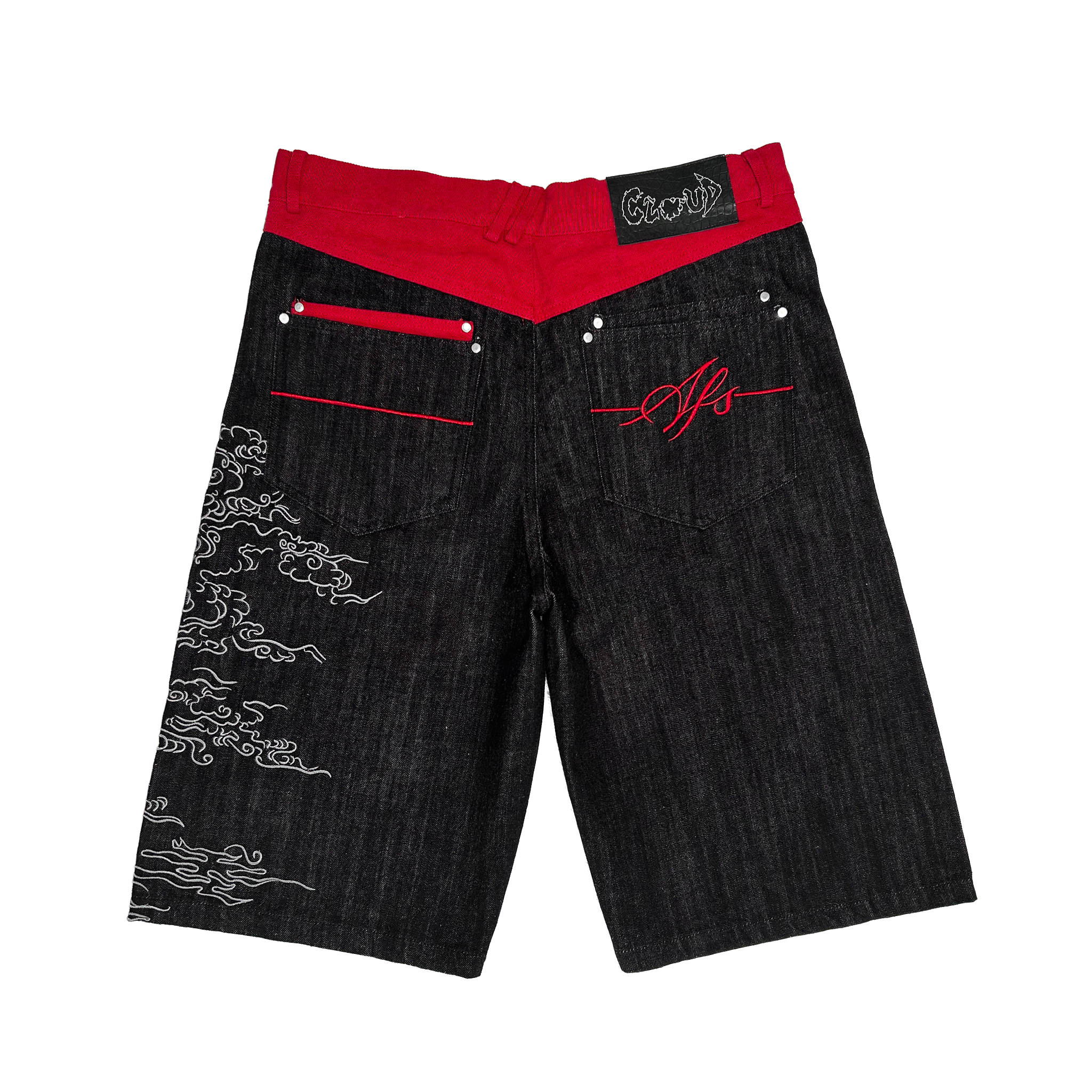 "Crimson Wind" Raw Denim Jorts