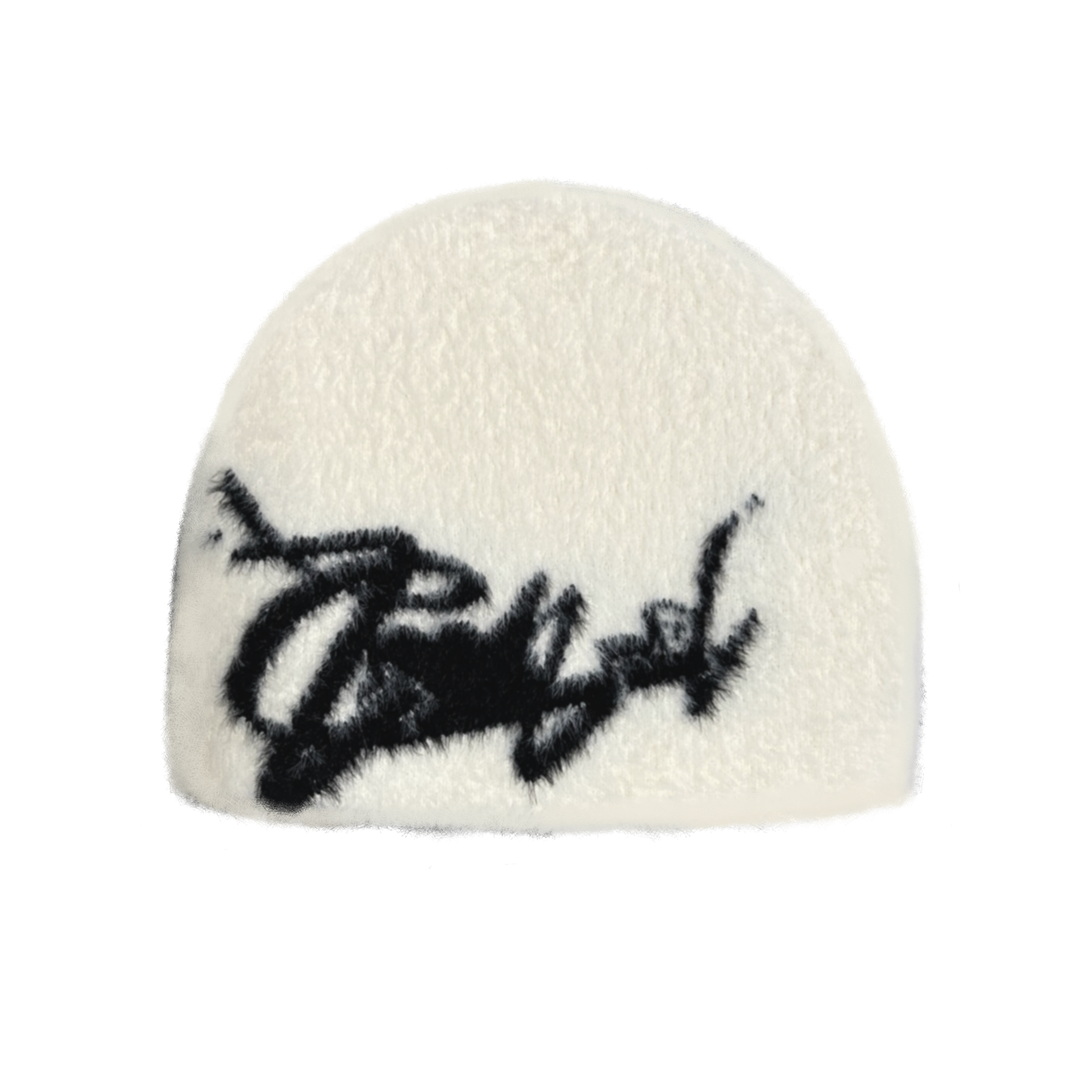 White Mohair Beanie