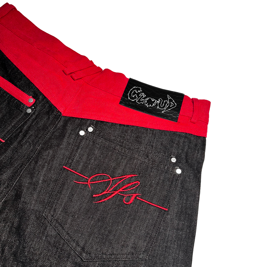"Crimson Wind" Raw Denim Jorts