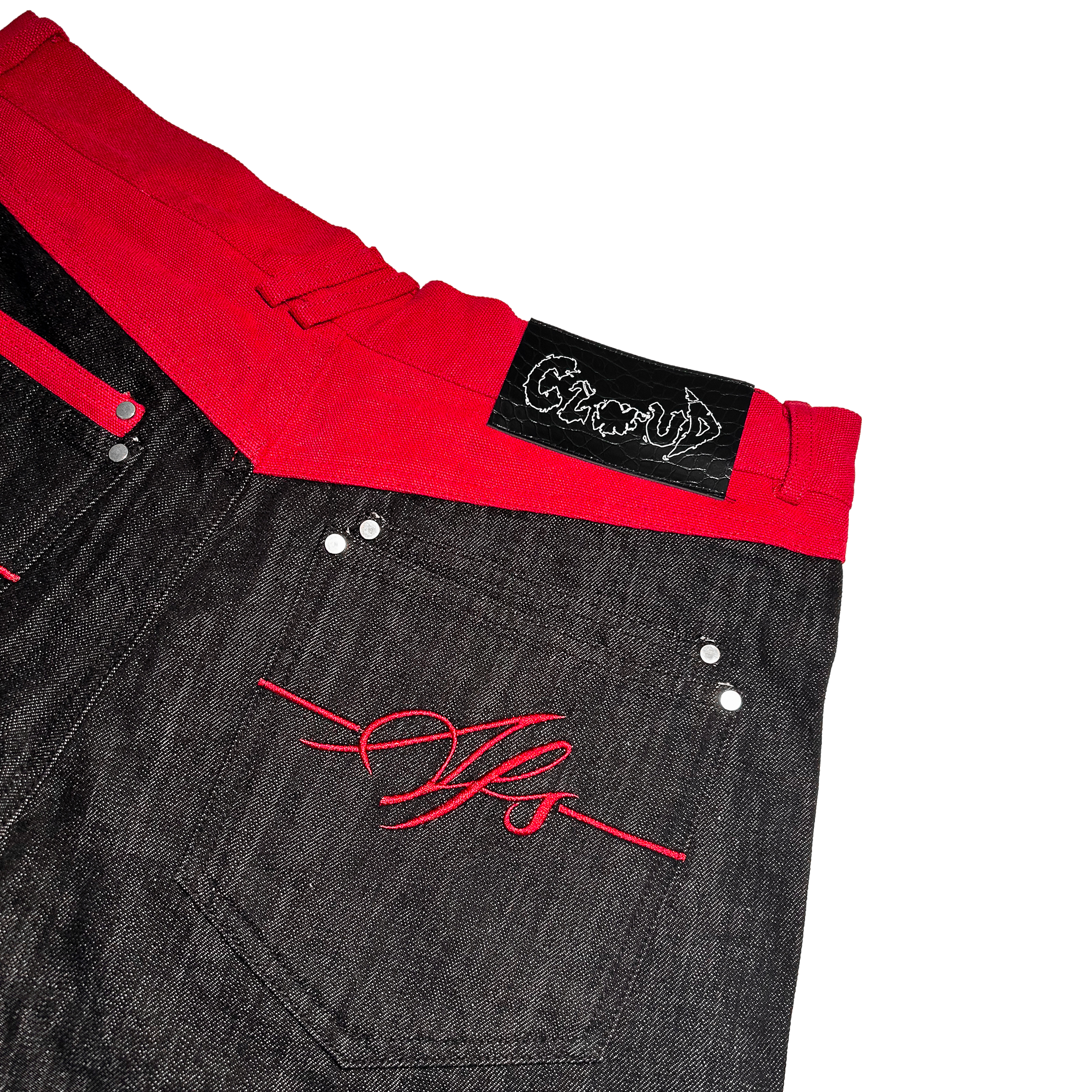 "Crimson Wind" Raw Denim Jorts