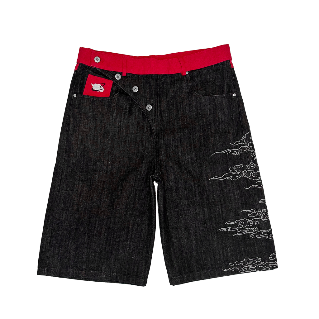 "Crimson Wind" Raw Denim Jorts