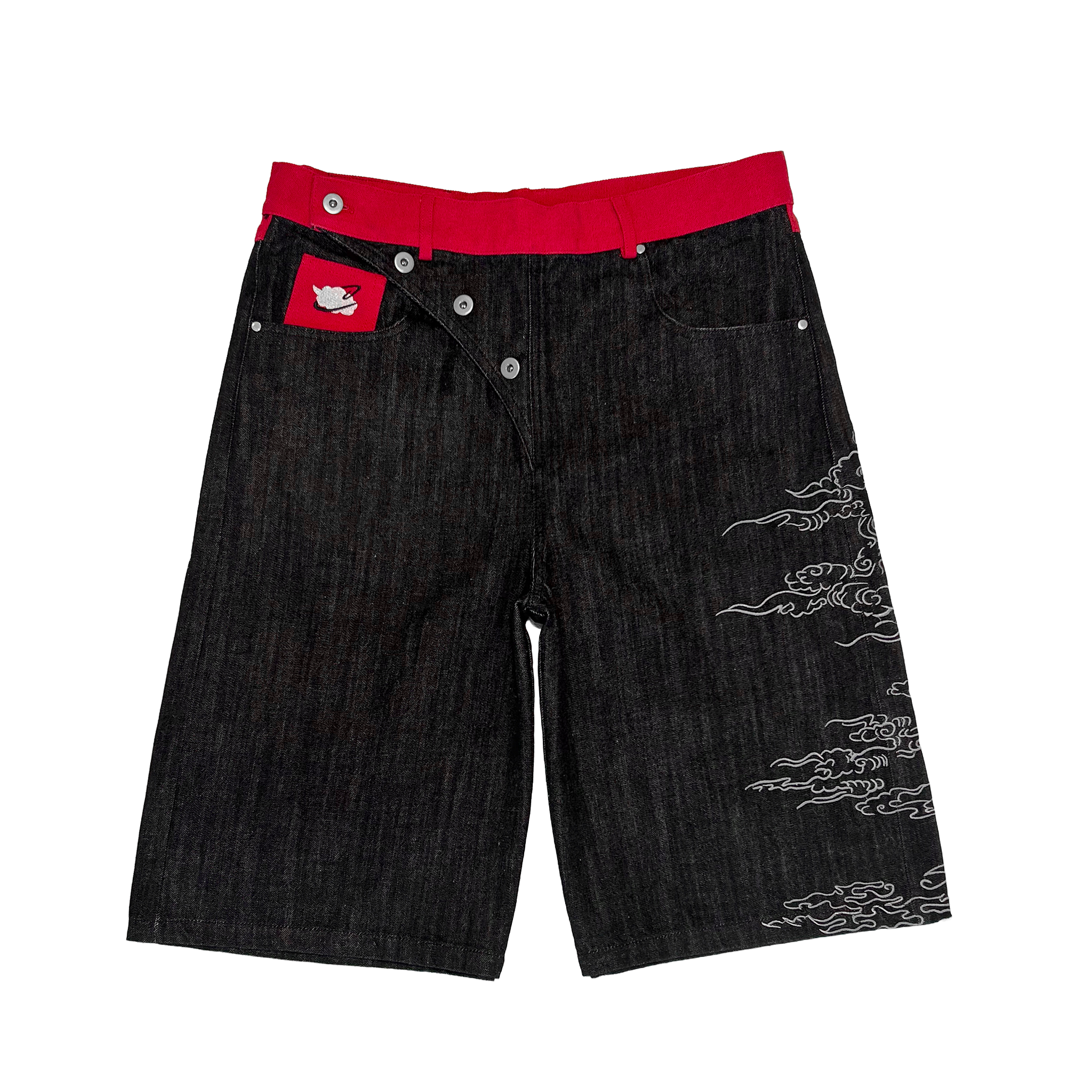 "Crimson Wind" Raw Denim Jorts